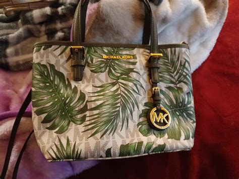 michael kors bag with leaves